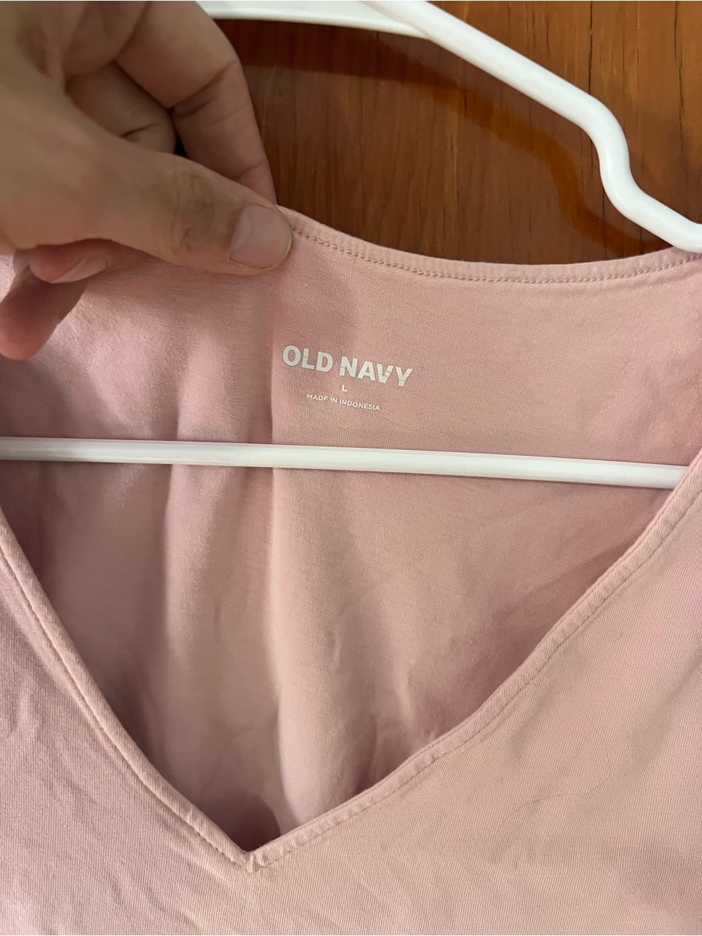 Old Navy Women's Pink V-Neck Bodysuit